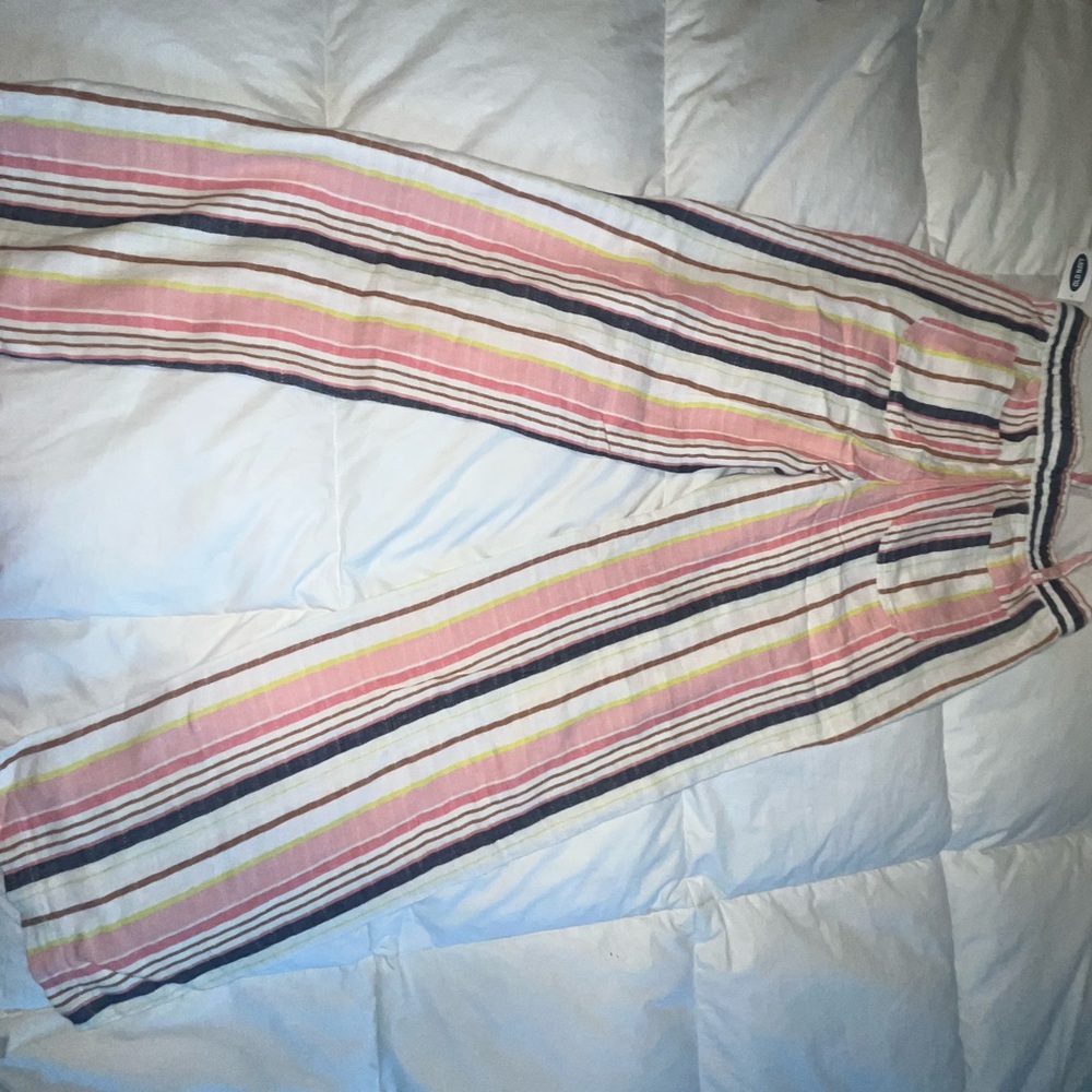 Old Navy Striped Multicolor Drawstring Pants NWT - Picture 2 of 3